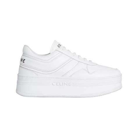 celine white leather sneakers|Celine women's wedges.